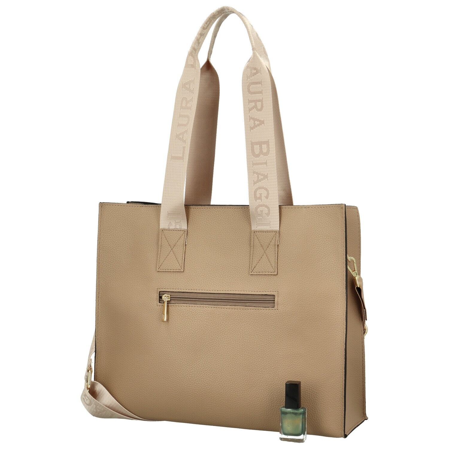 Trendy dámská koženková kabelka LB Elegant star, camel