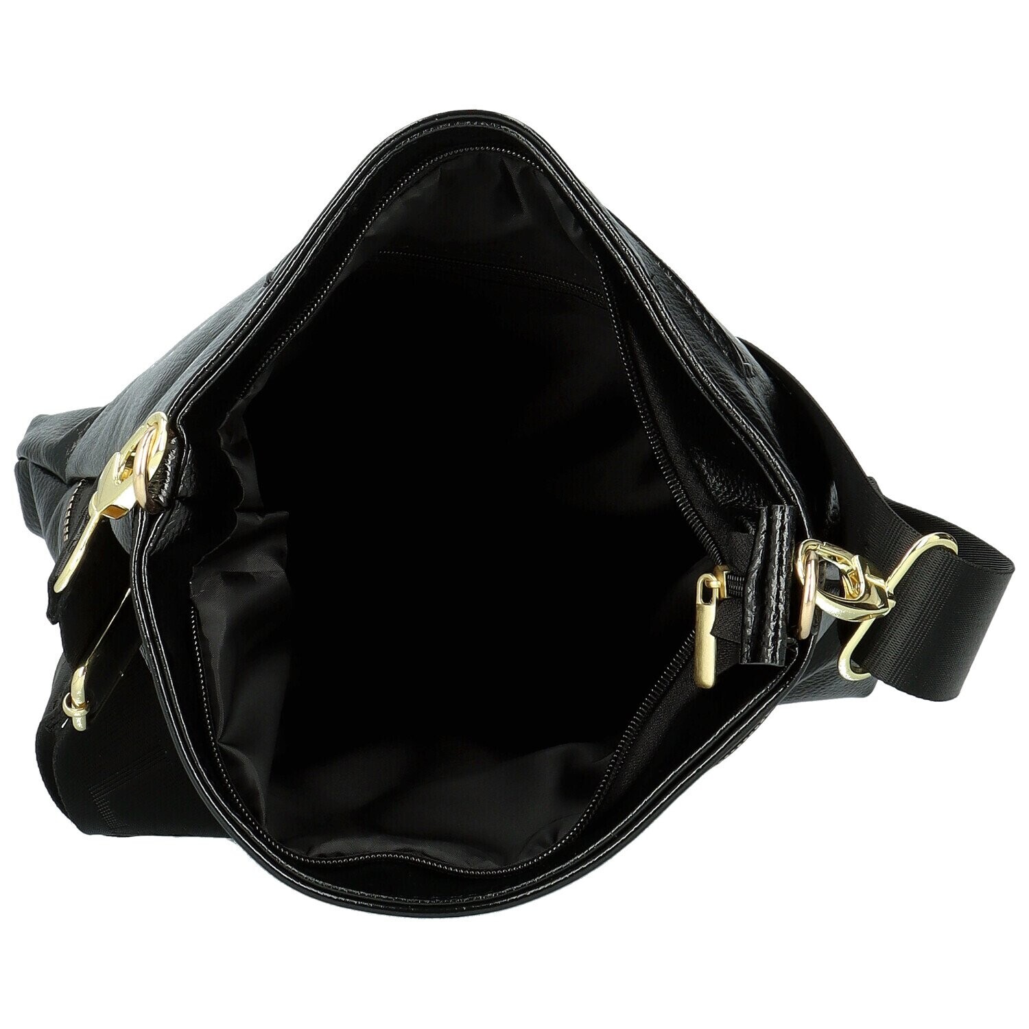 Stylová dámská koženková crossbody kabelka LB Alysia, černá