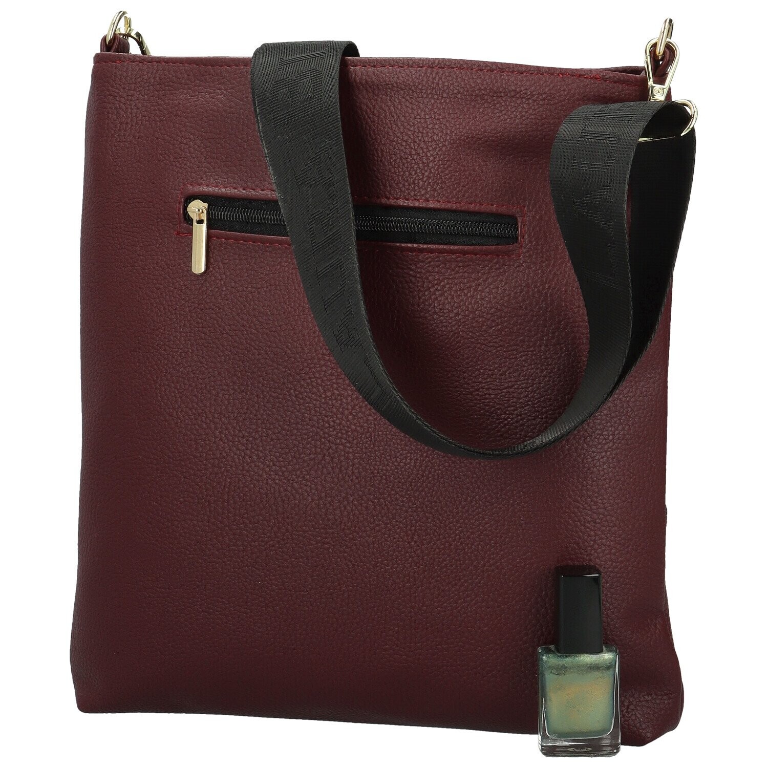 Stylová dámská koženková crossbody kabelka LB Alysia, vínová