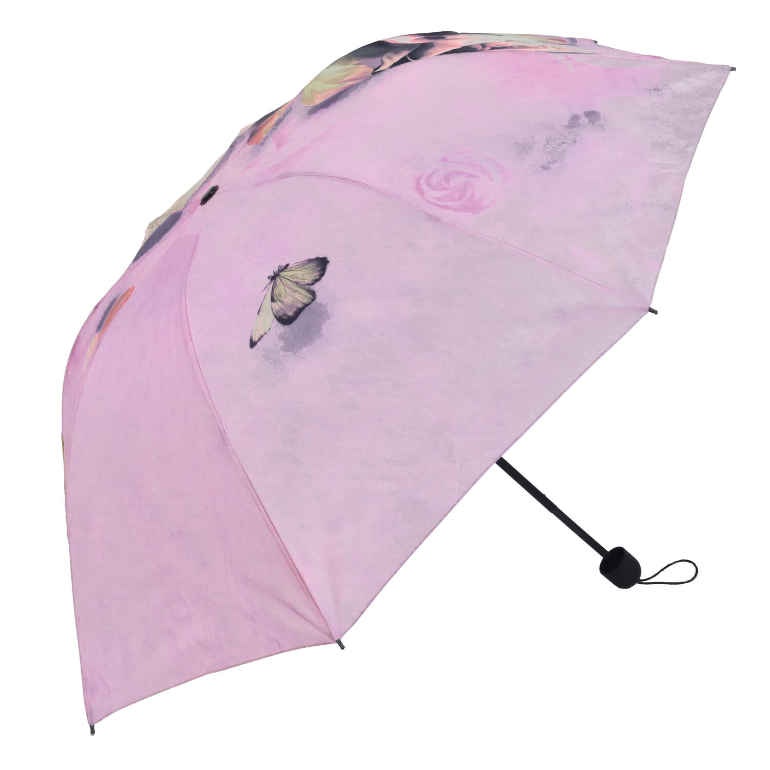 Deštník s motýly, růžový