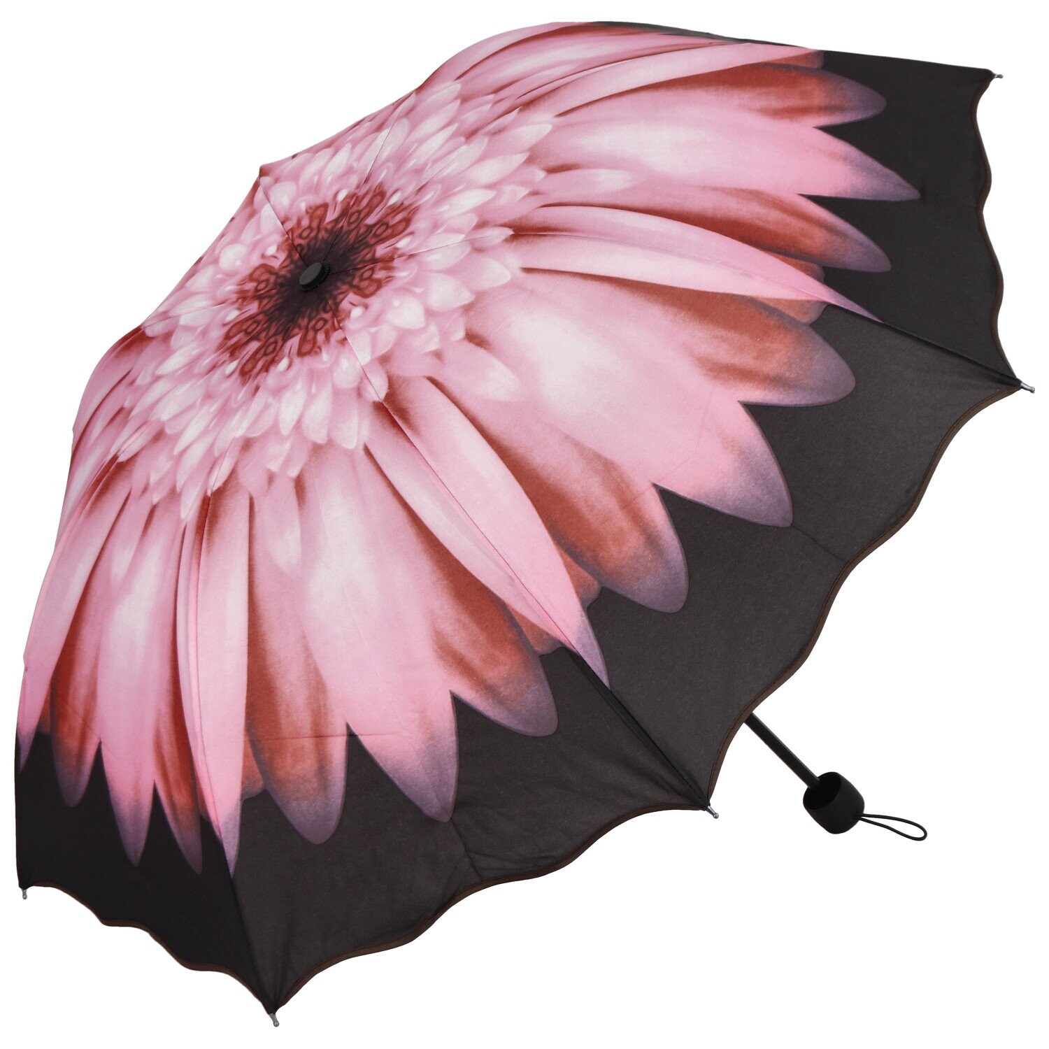 Dámský skládací deštník Plant, světle růžový