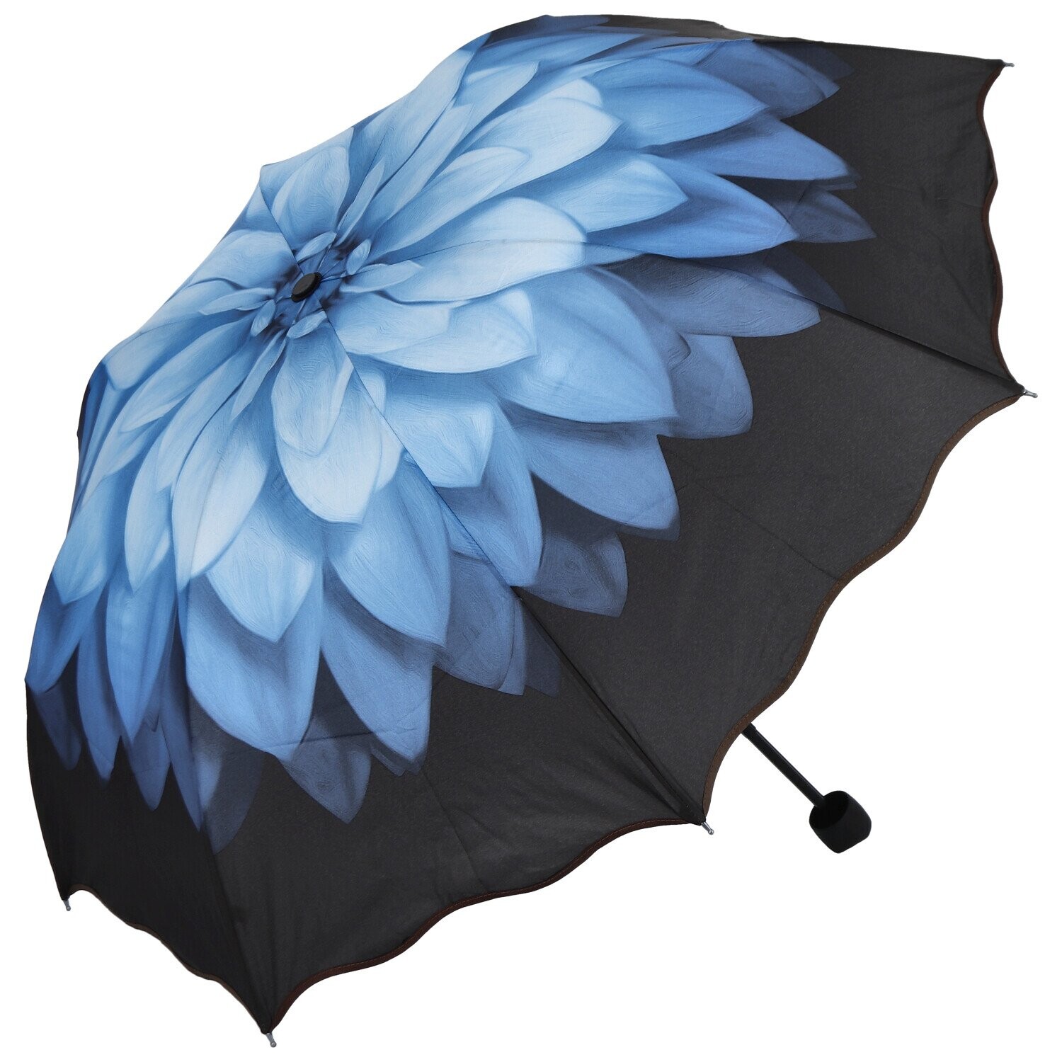 Dámský skládací deštník Plant, světle modrý