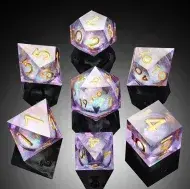 Dice Habit Sharp Edge Liquid Core Dice Set Ethereal (7)