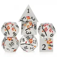 Dice Habit Metal & Enamel Dice Set Sakura Fragrant (7)