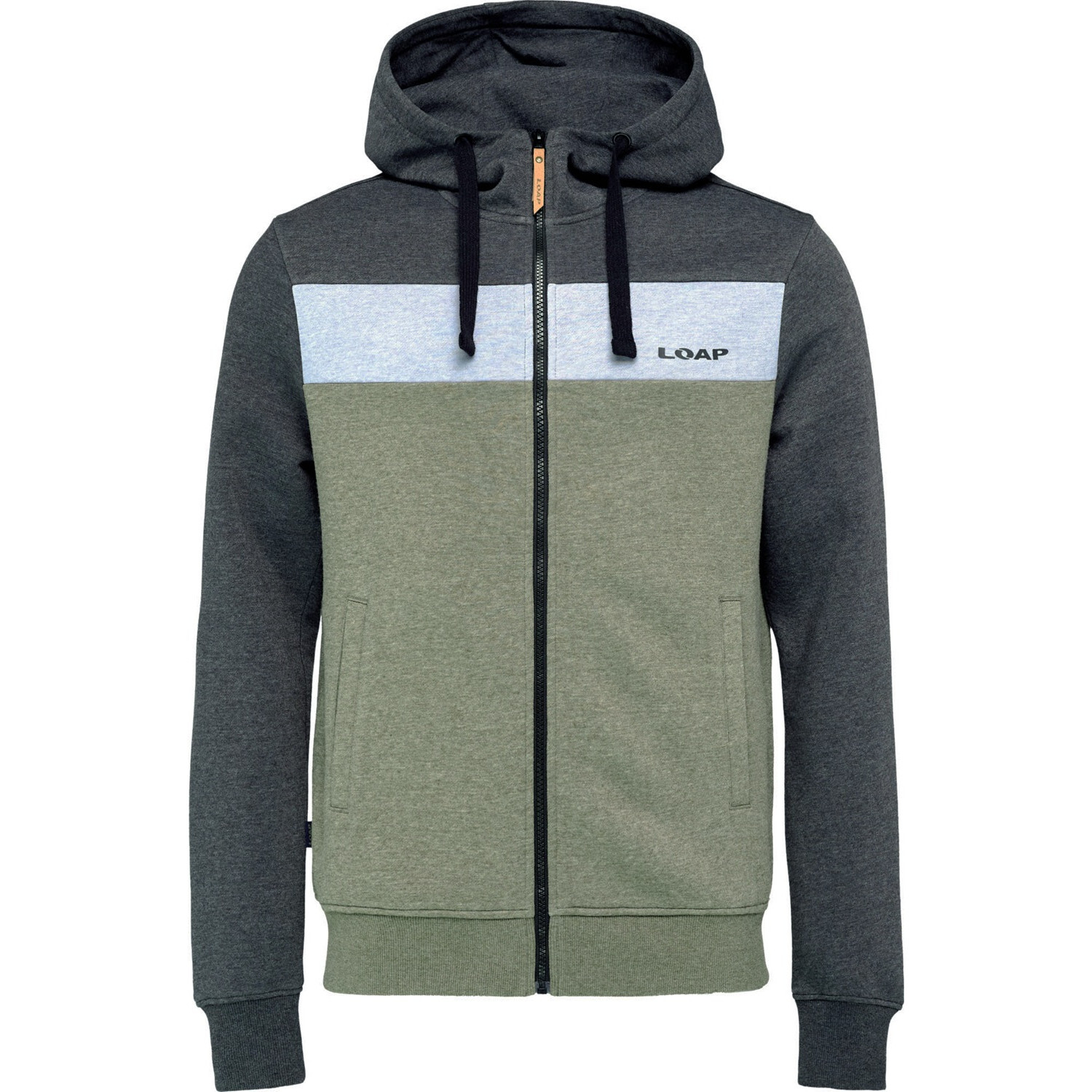 Pánská mikina Loap Eddie Velikost: L / Barva: zelená/šedá