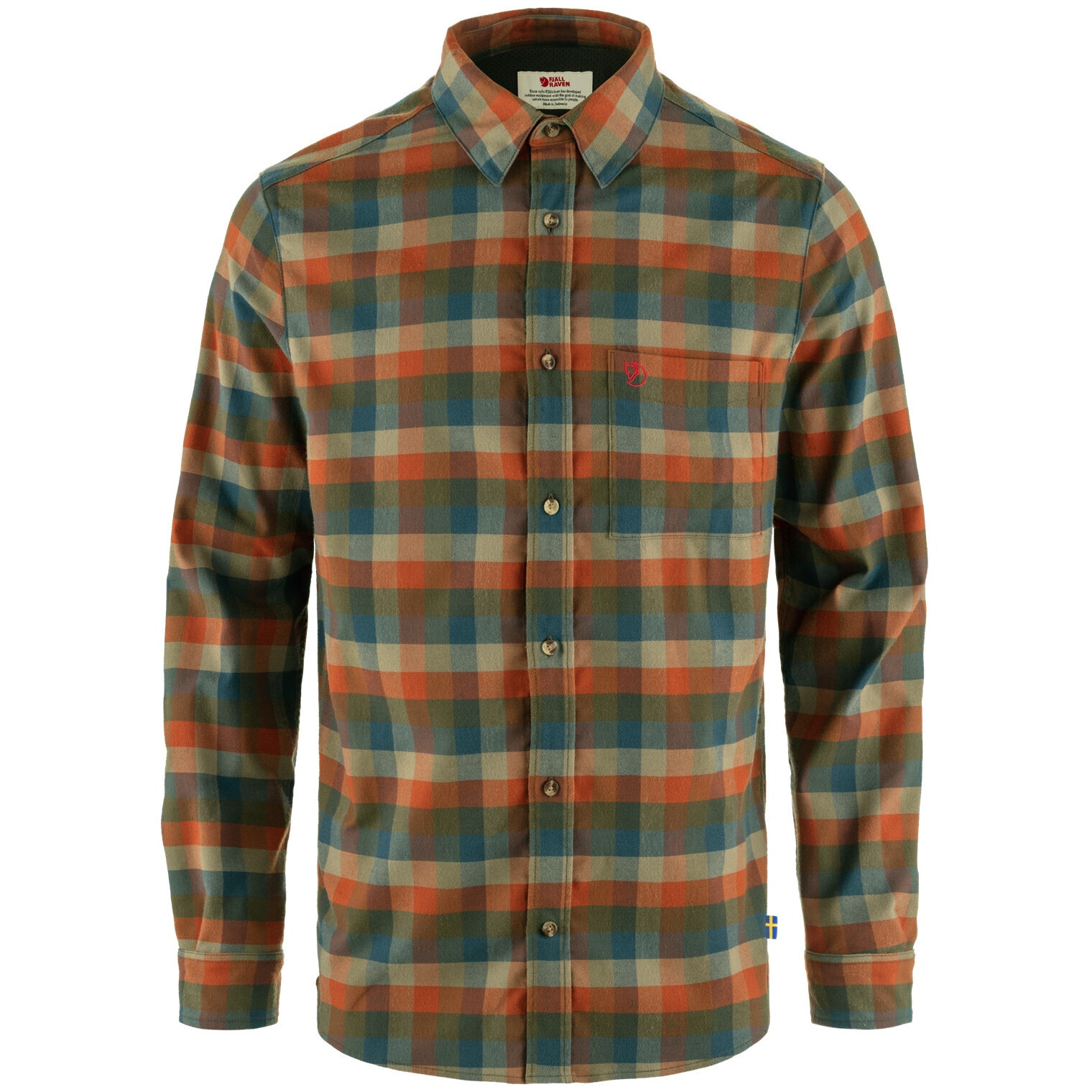 Pánská košile Fjällräven Lappland Stretch Flannel Shirt M Velikost: M / Barva: zelená/hnědá