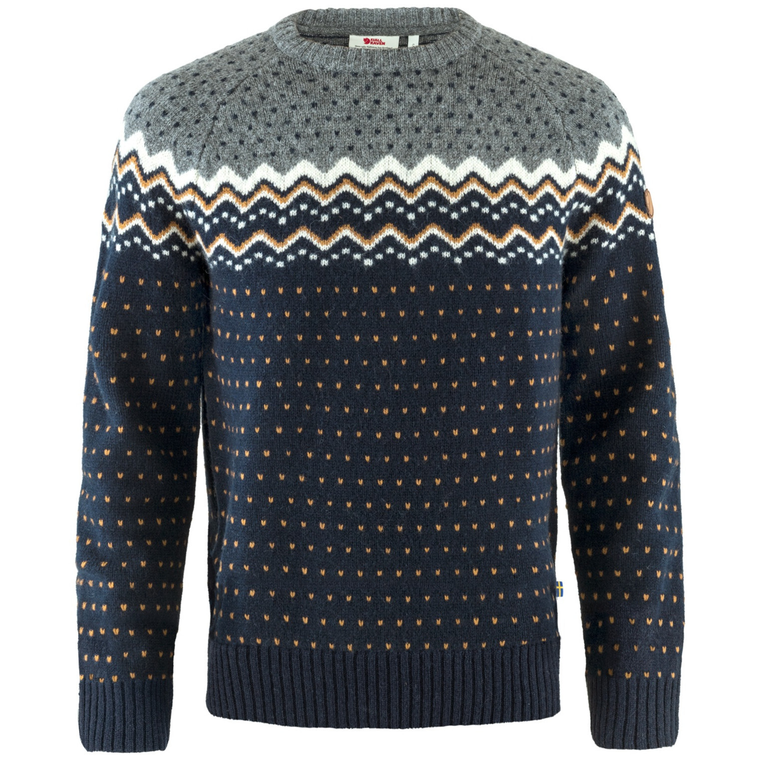 Pánský svetr Fjällräven Övik Knit Sweater M Velikost: L / Barva: modrá
