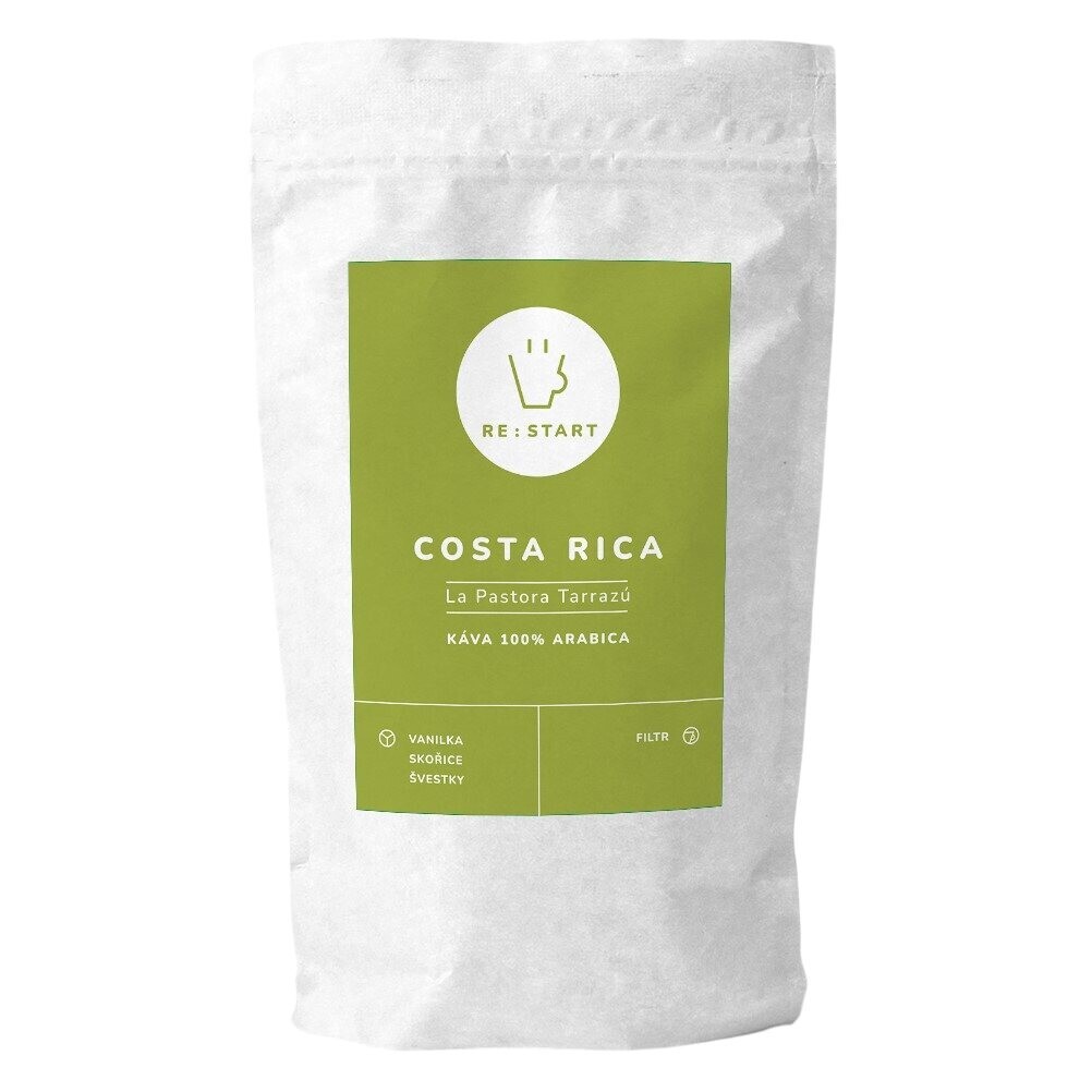 RE:START coffee Zrnková káva COSTA RICA - LA PASTORA TARRAZÚ 250 g, RE:START