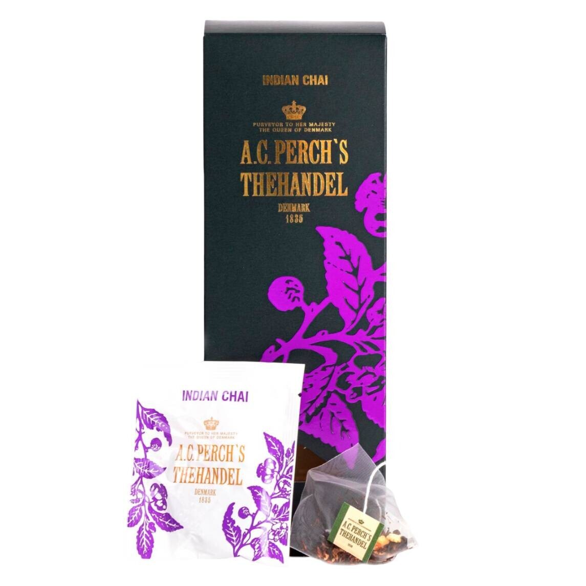 Černý čaj INDIAN CHAI, 25 čajových sáčků, A.C. Perch's Thehandel