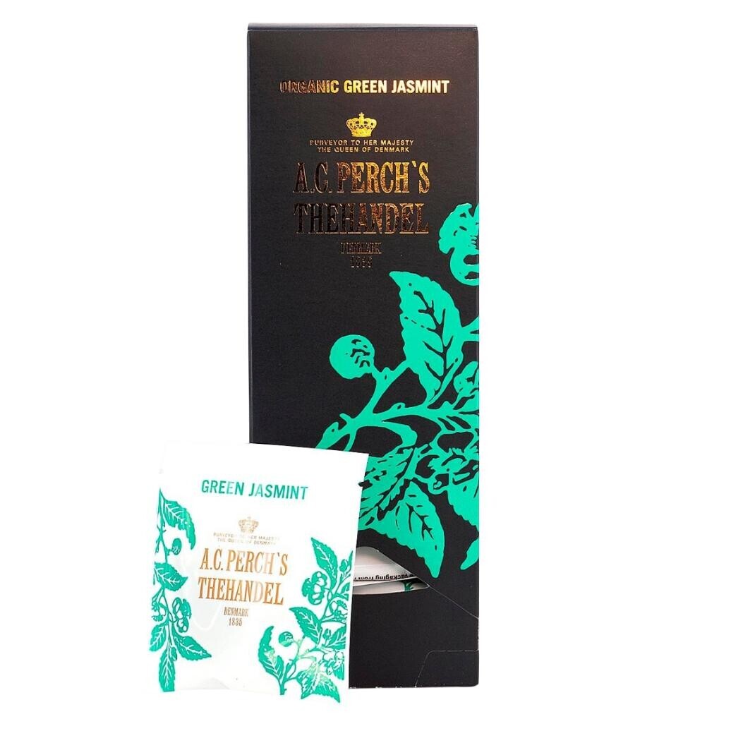 Zelený čaj GREEN JASMINT, 25 čajových sáčků, A.C. Perch's Thehandel