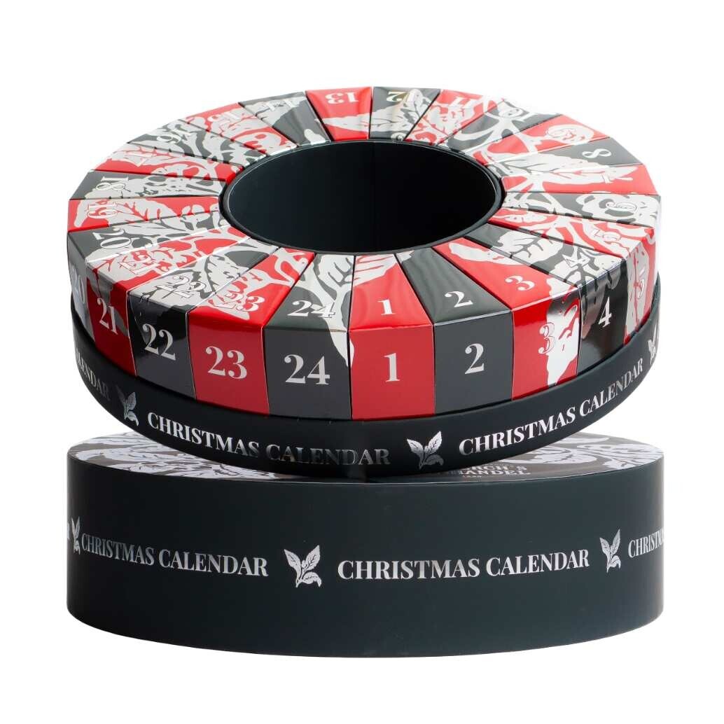 Sada čajů CHRISTMAS CALENDAR GREEN, 48 čajových sáčků, A.C. Perch's Thehandel