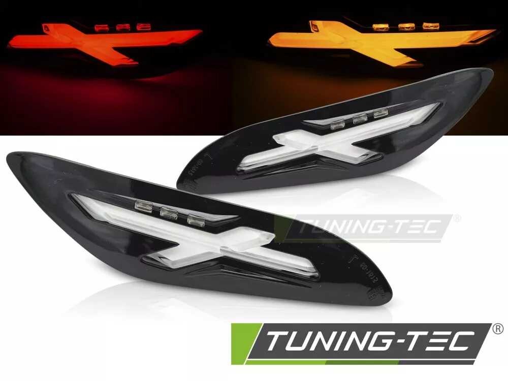 ZADNÍ SMĚROVÉ LESKLÉ ČERNÉ LED SVĚTLO PRO VESPA SPRINT / PRIMAVERA 150 ccm