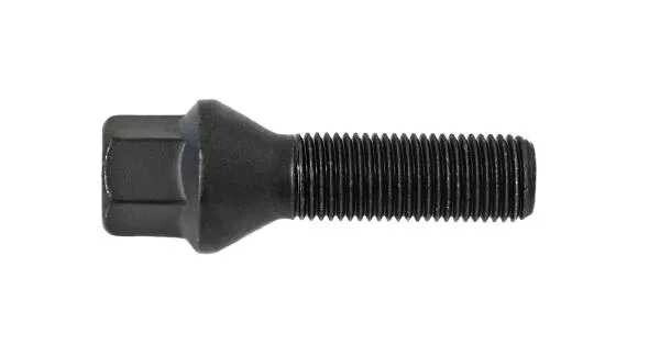 Kolový šroub s kuželovou dosedací plochou H&R M14x1,5x30 mm barva černá - 10ks