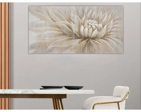 Ručně malovaný obraz Leknín, 140x70 cm