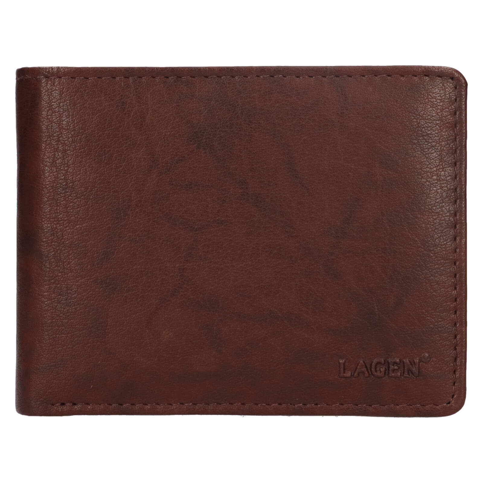 Pánská kožená peněženka Lagen Kryštof - tmavě hnědá