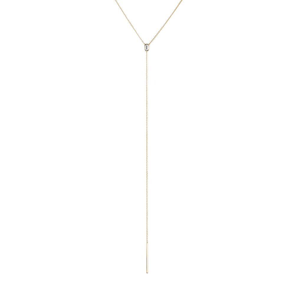 Náhrdelník s lab grown diamantem ve žlutém zlatě KLENOTA