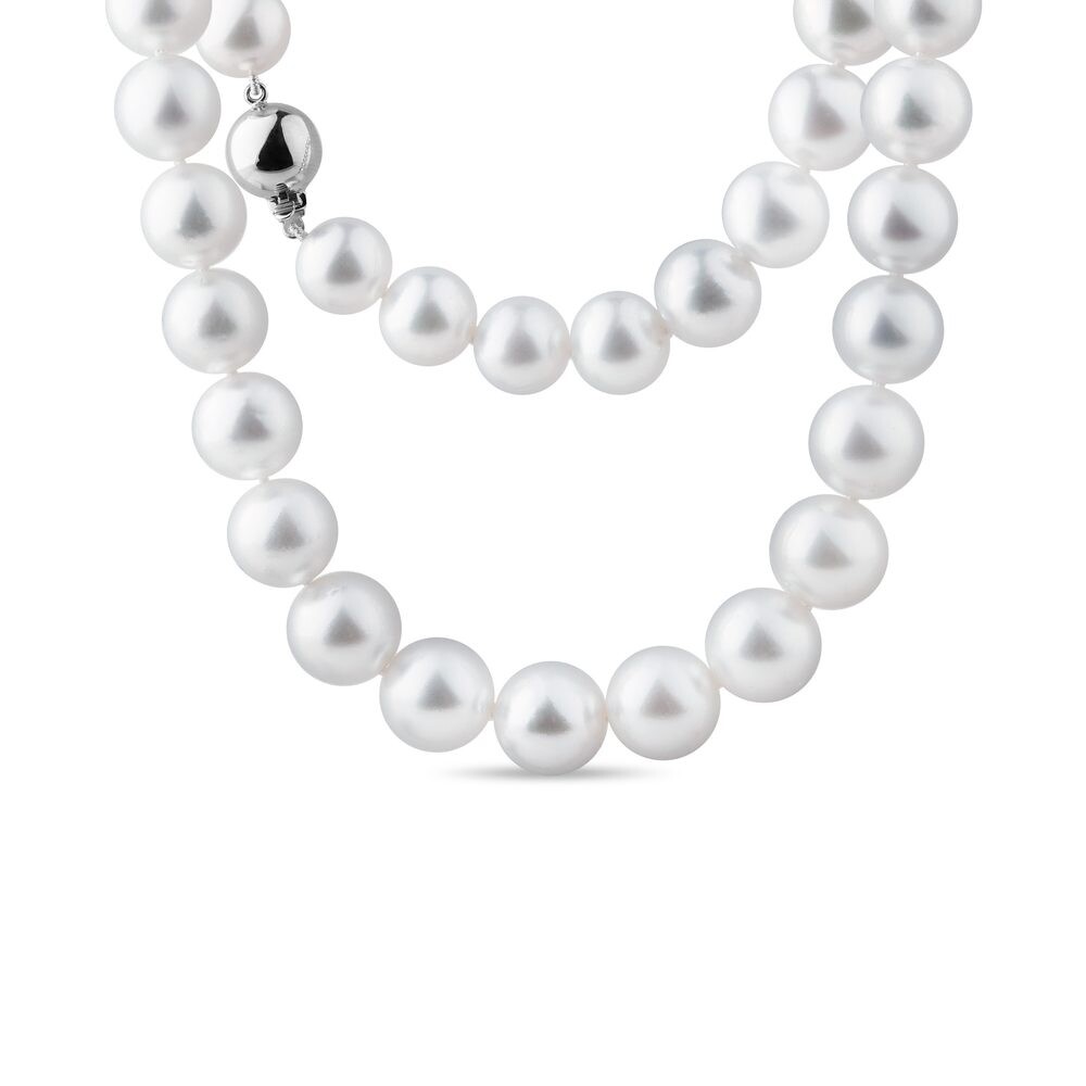 Klasický náhrdelník z perel Jižního Pacifiku se zlatým zapínáním KLENOTA