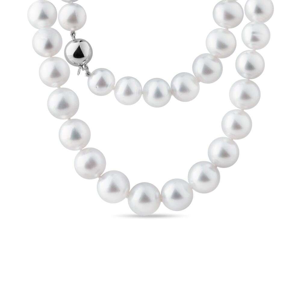 Náhrdelník z perel Jižního Pacifiku se zlatým zapínáním KLENOTA