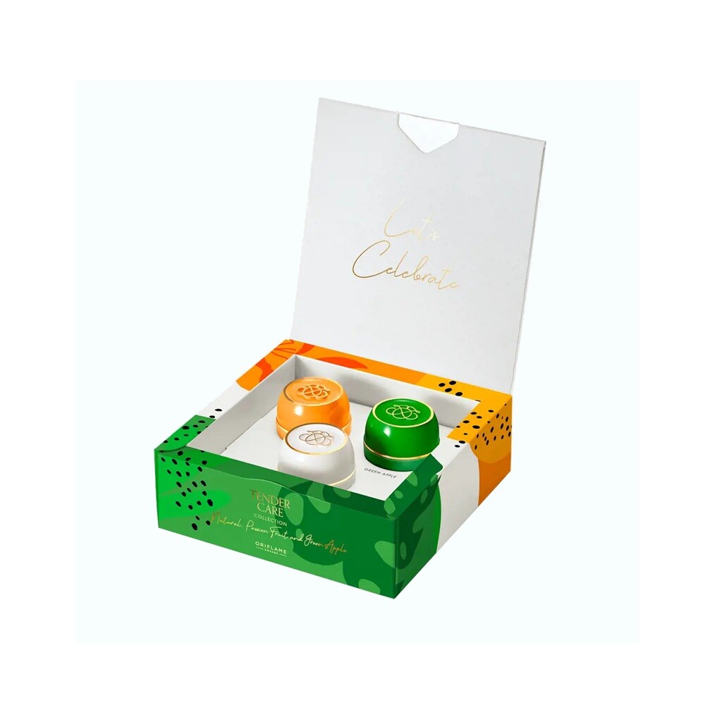 Oriflame Tender Care Sada zázračných kelímků - přírodní, marakuja a zelené jablko 3ks