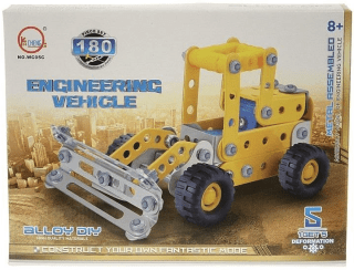 Kovová stavebnice na šroubování - stavební vozidlo