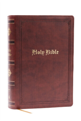 NKJV Bible: Personal Size Giant Print, Brown Leathersoft, Holy Bible, Red Letter, Comfort Print: New King James Version - Thomas Nelson
