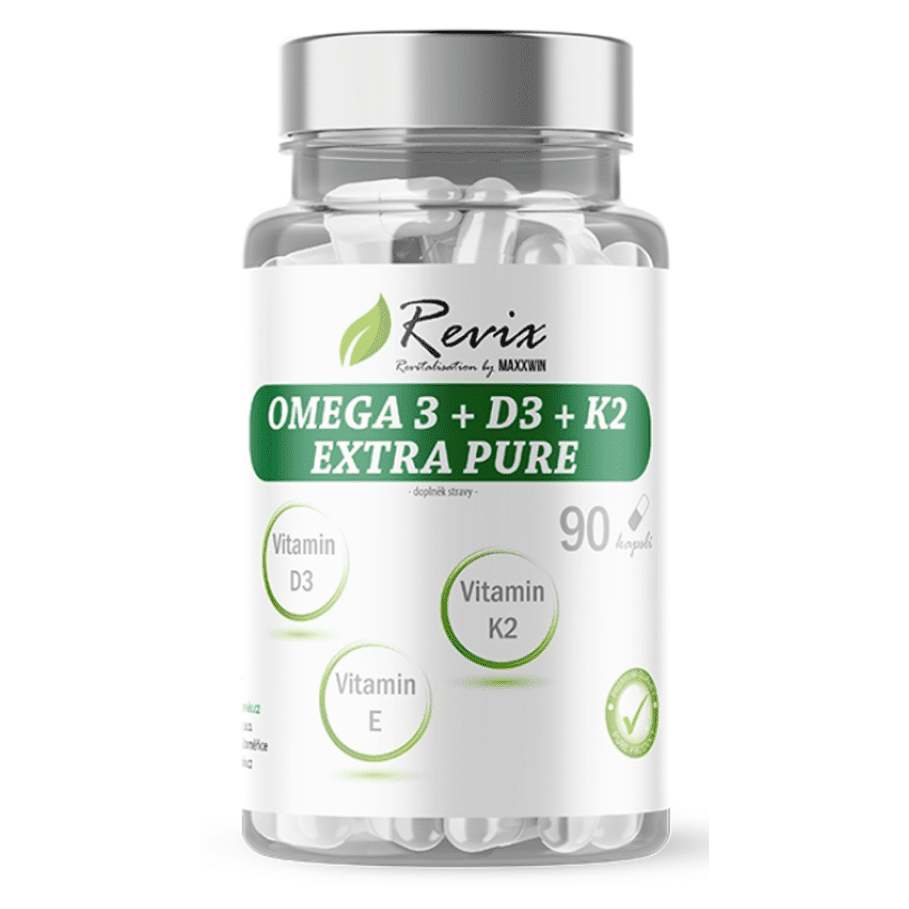 REVIX Omega 3 + D3 + K2 extra pure 90 kapslí, poškozený obal