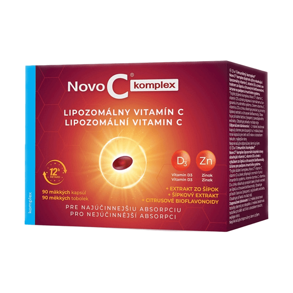 NOVO C komplex Lipozomální vitamín C měkké 90 tobolek, poškozený obal