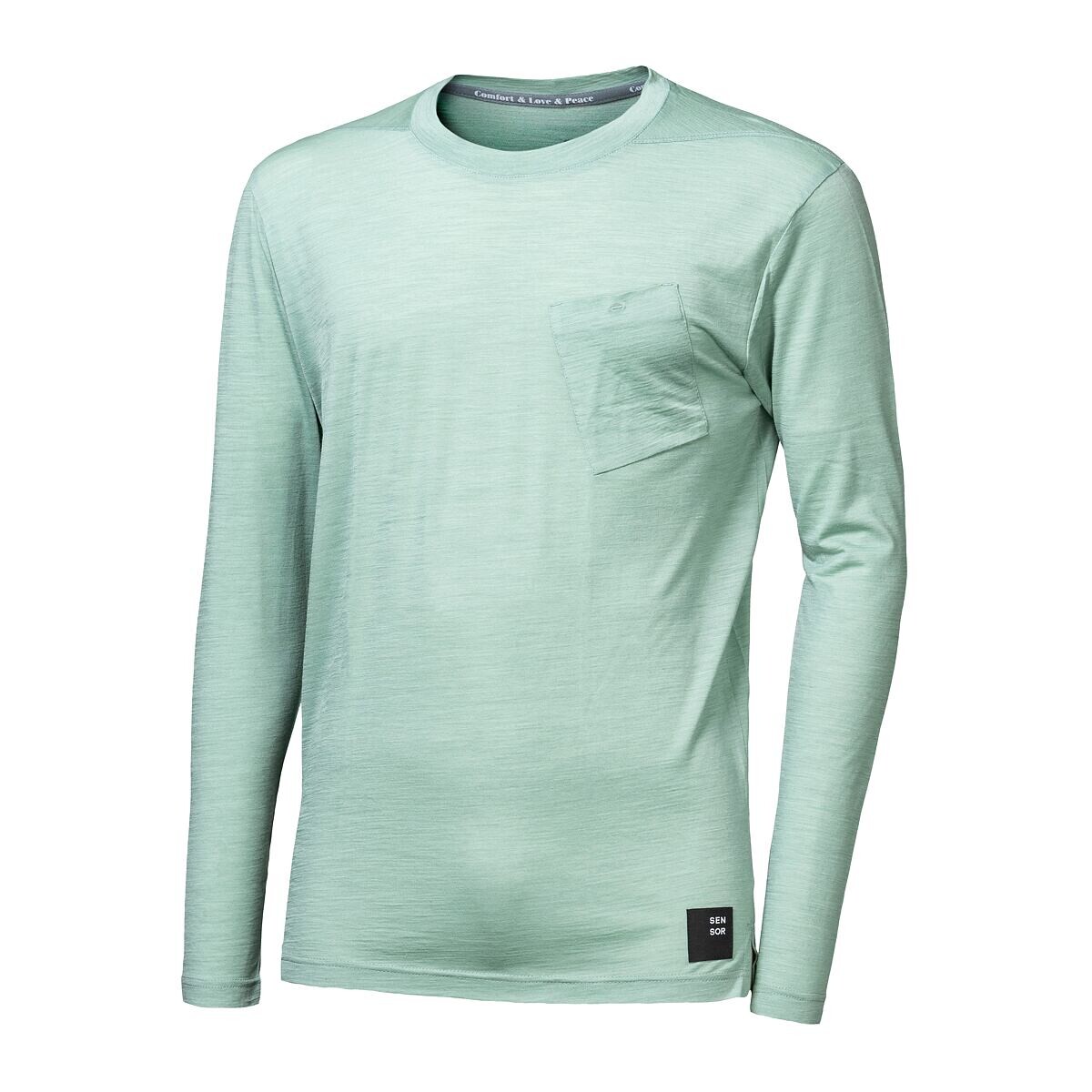 SENSOR MERINO AIR traveller pánské triko dl.rukáv basil green Velikost: XL