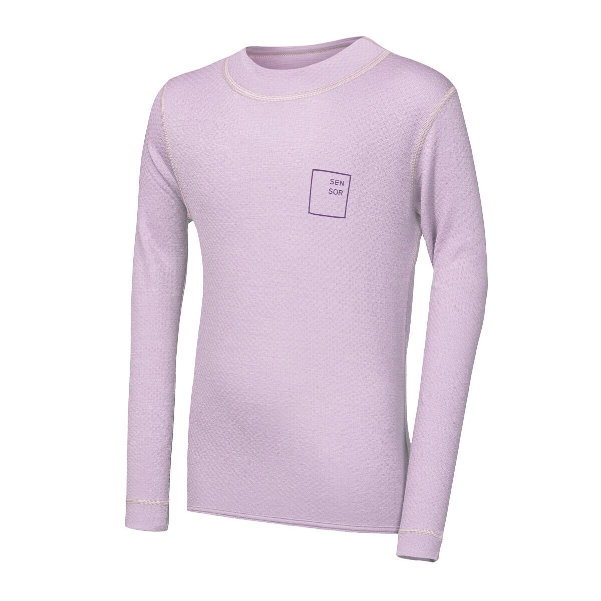 SENSOR MERINO DF LOGO UP juniorské triko dl.rukáv mystic violet Velikost: 150