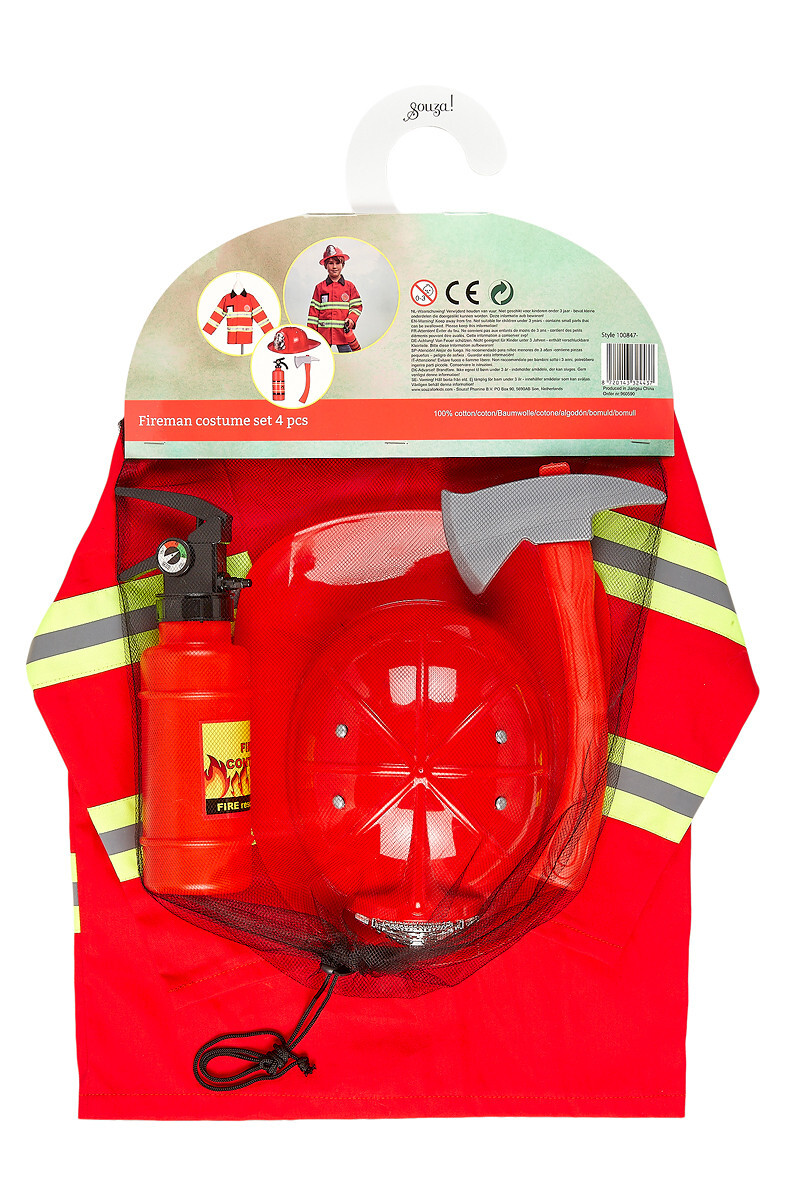 Souza! - dětský kostým - Hasič - 4-7 let, 110-122 cm