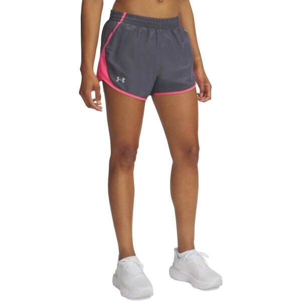 Under Armour FLY BY 3'' Dámské kraťasy, tmavě šedá, velikost S