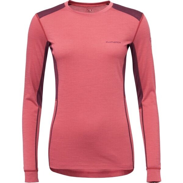 Klimatex VEIFA MERINO Dámské merino blend triko, růžová, velikost