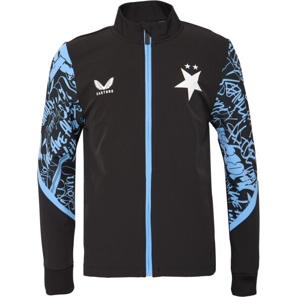 CASTORE SLAVIA PRAGUE PRE MATCH JACKET JR Dětská předzápasová bunda, černá, velikost