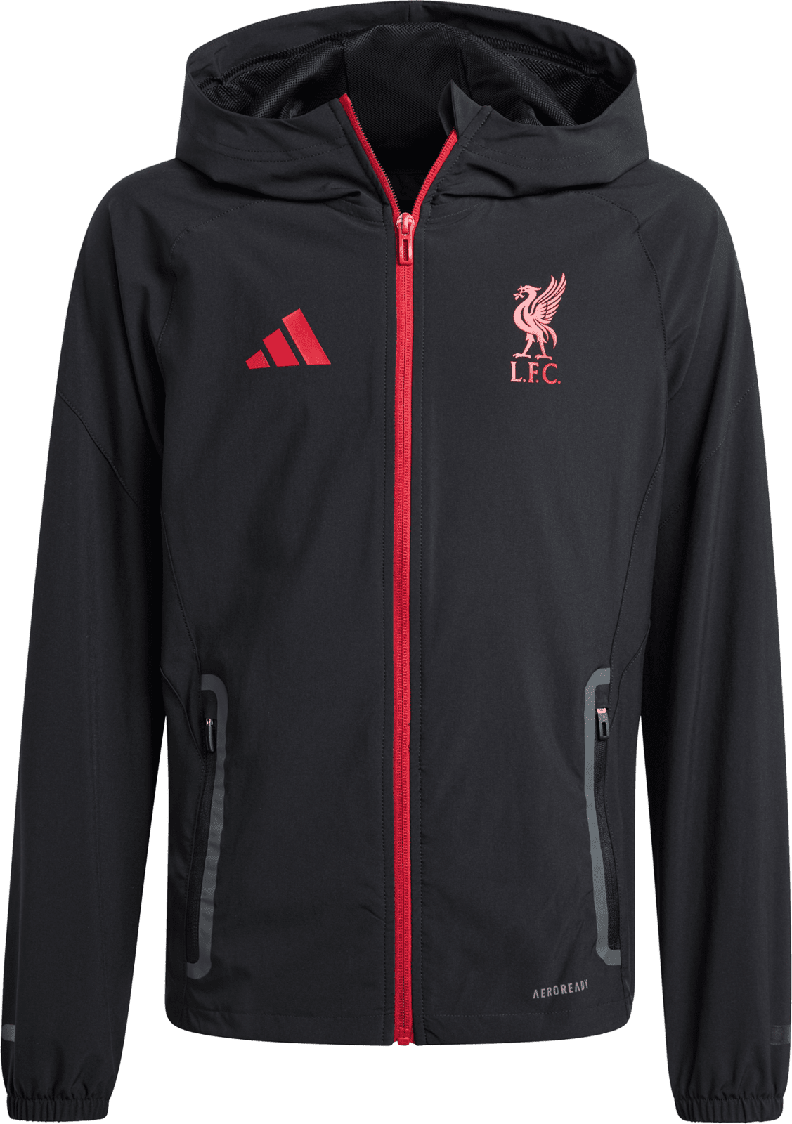 Bunda s kapucí adidas  Liverpool FC Tiro25 Competition Vis Tech Track Jacket Kids