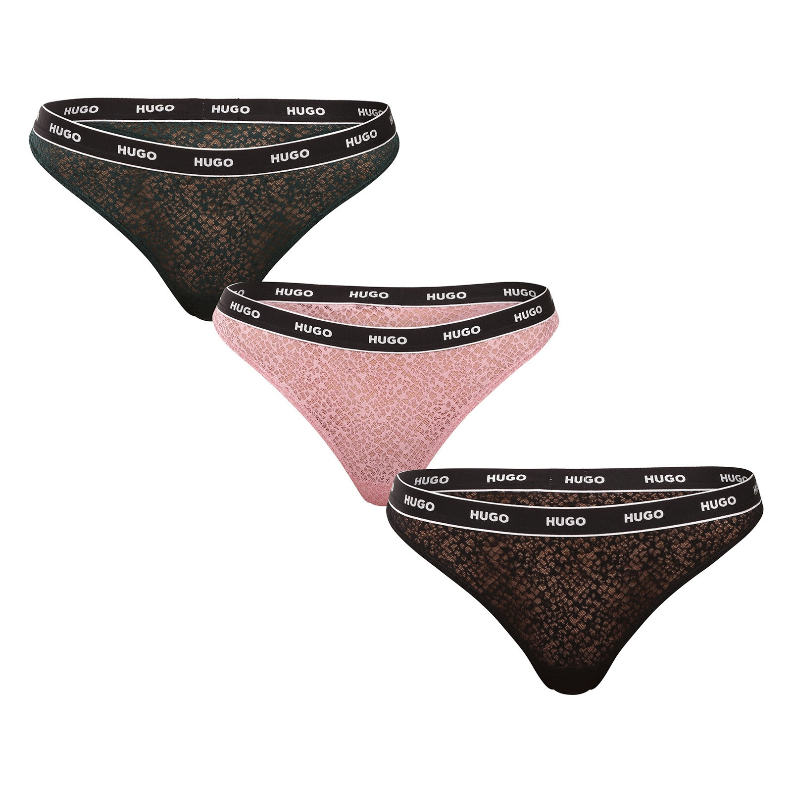 3PACK dámská tanga HUGO vícebarevná (50535265 962) L
