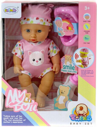 Panenka miminko 30 cm, se zvukem a s příslušenstvím