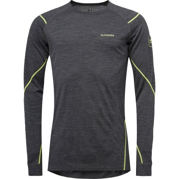 Klimatex MITRE MERINO Pánské merino triko, tmavě šedá, velikost