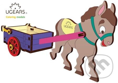 Somárik s vlečkou - UGEARS