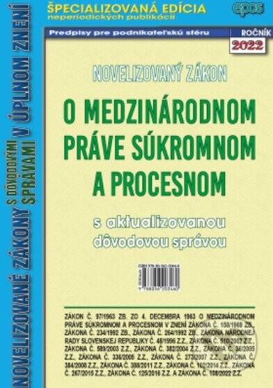 Novelizovaný zákon o medzinárodnom práve súkromnom a procesnom - Epos