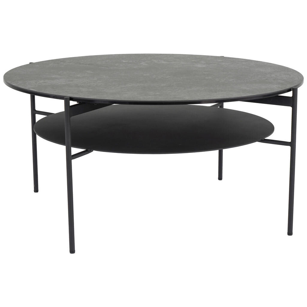 Novel KONFERENČNÍ STOLEK, černá, kov, sklo, keramika, 85/85/41 cm