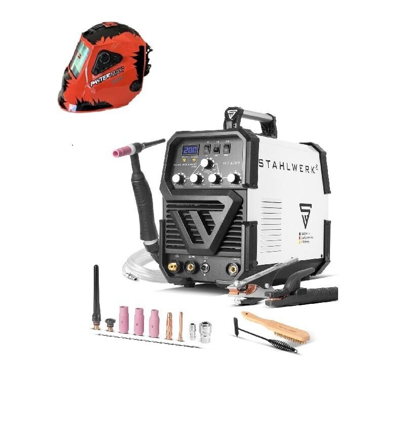 Svářečka STAHLWERK AC/DC TIG 200 ST IGBT HF - výhodný SET Varianta: SET 2: svářečka s výbavou v popisu stroje + kukla profi