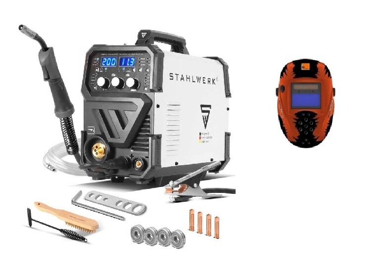 Svářečka STAHLWERK MIG MAG 200 Spot Puls Pro - výhodný SET Varianta: SET 1: svářečka s výbavou v popisu stroje + kukla eco 1154/SET1