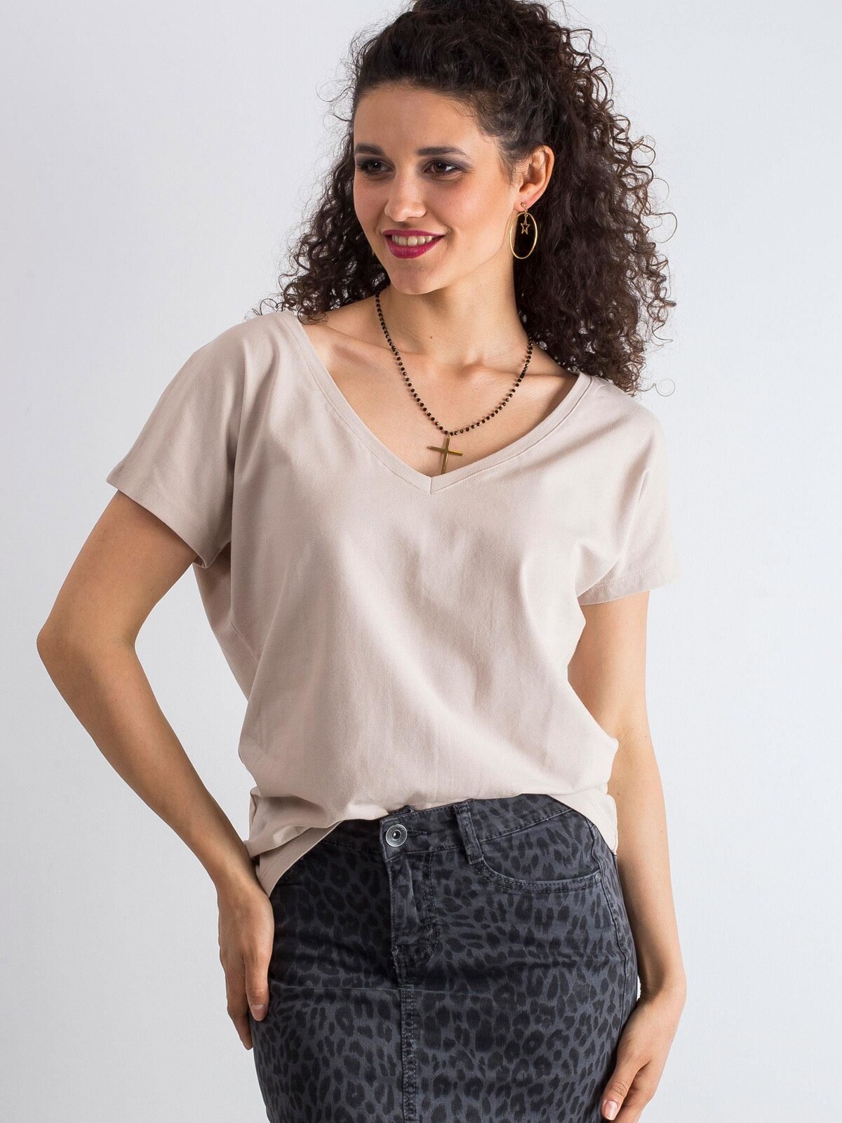 Lehké kávové tričko od Emory