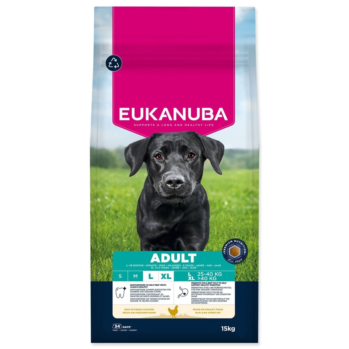 Eukanuba Premium Nutrition Adult Large & Giant Breed Chicken - výhodné balení: 2 x 15 kg
