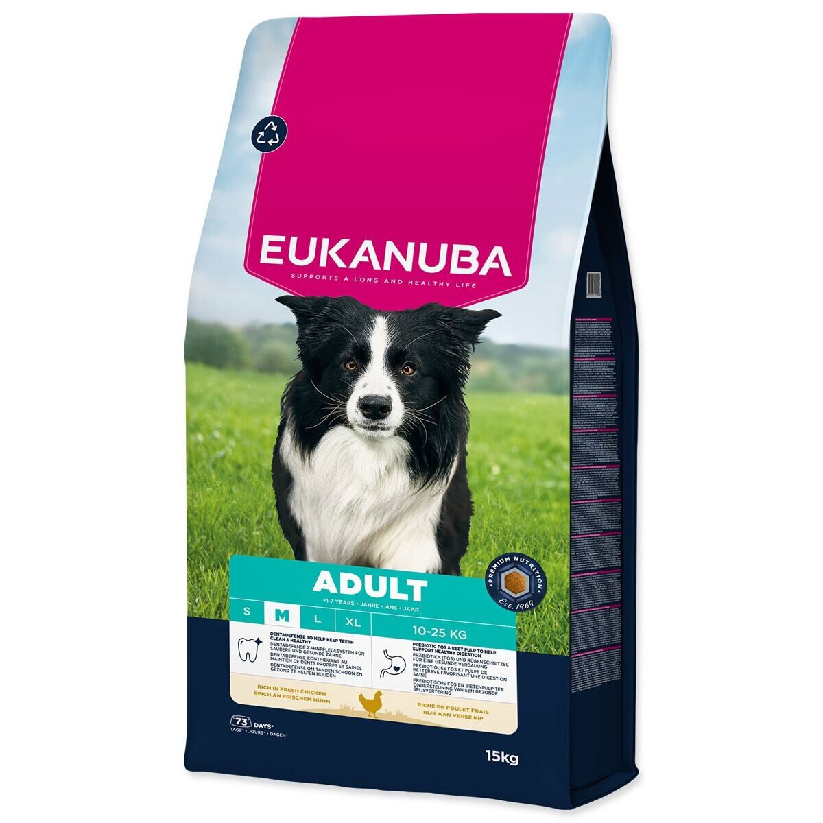 Eukanuba Premium Nutrition Adult Medium Breed s kuřecím - 15 kg