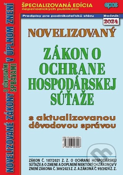 Novelizovaný zákon o ochrane hospodárskej súťaže - Epos