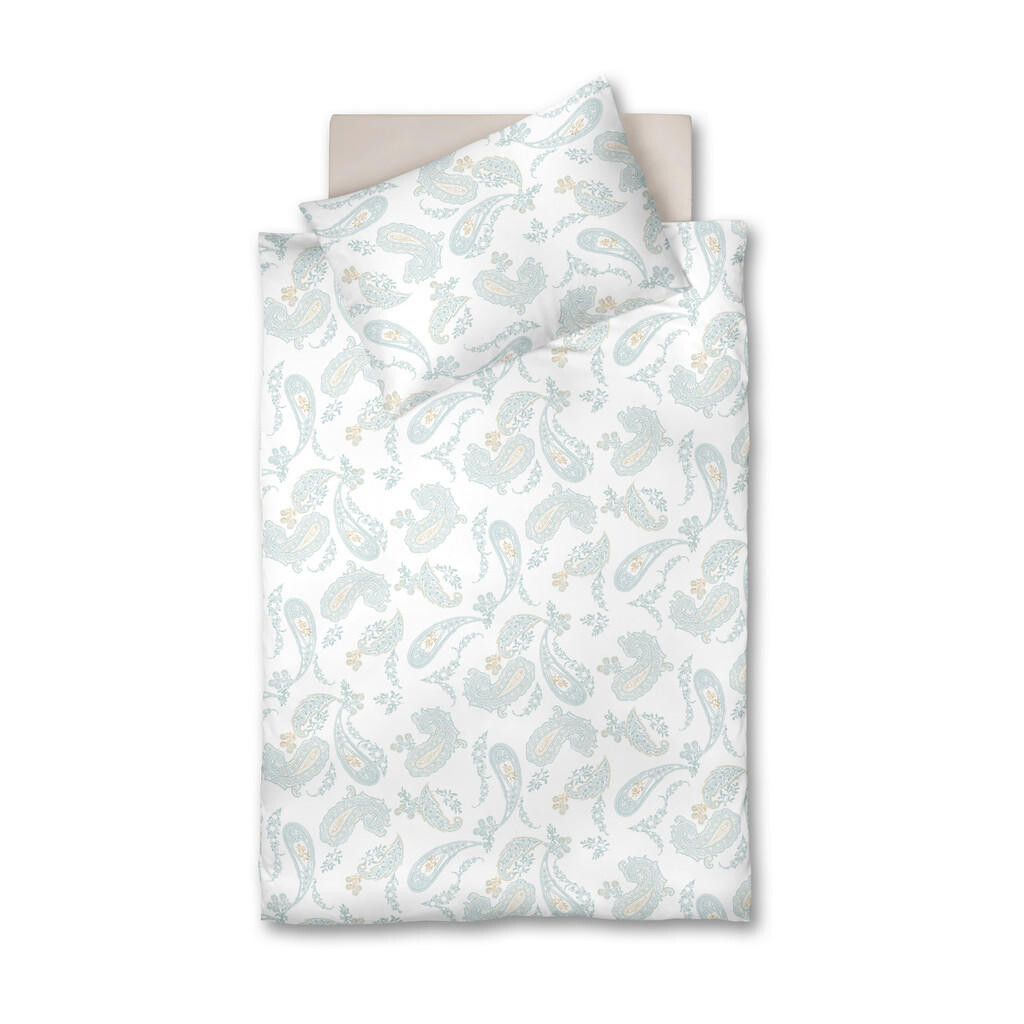 Fleuresse POVLEČENÍ, makosatén, tyrkysová, bílá, tmavě žlutá, 140/200 cm