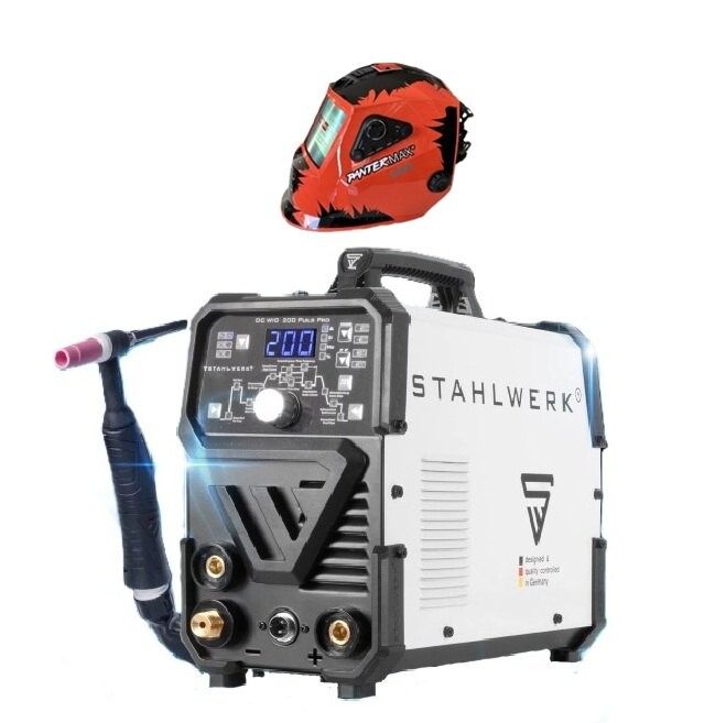 Svářečka STAHLWERK DC TIG 200 Puls Pro - VÝHODNÝ SET Varianta: SET 2: svářečka s výbavou v popisu stroje + kukla profi 1115