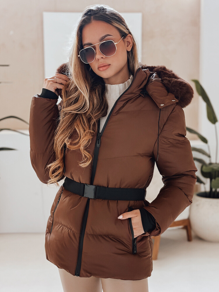 Kurtka damska LOVELINA brązowa Dstreet