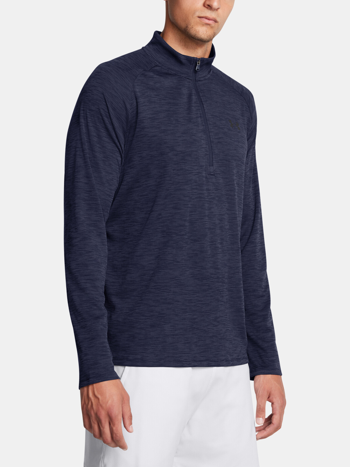 Pánské tričko Under Armour UA Tech Textured 1/2 Zip-BLU - Pánské